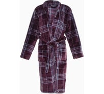 Халат мужской Клетка Вид 1 one size, микрофибра 100% п/э, 250 г/м2 9079416