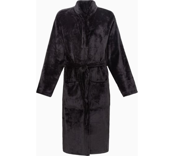 Халат унисекс LoveLife Hygge черный, one size, микрофибра 100% п/э, 250 г/м2 9079415 1