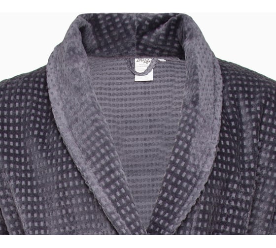 Халат махровый LoveLife Comfort серый, р.52-54/М, 100% хлопок, 330 г/м2 7528494