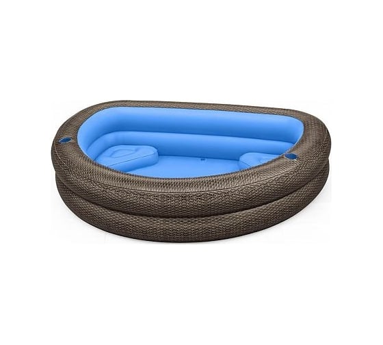 Детский надувной бассейн BestWay TruPrint Wicker 231x178x53см, 575л, от 6 лет 54426 BW