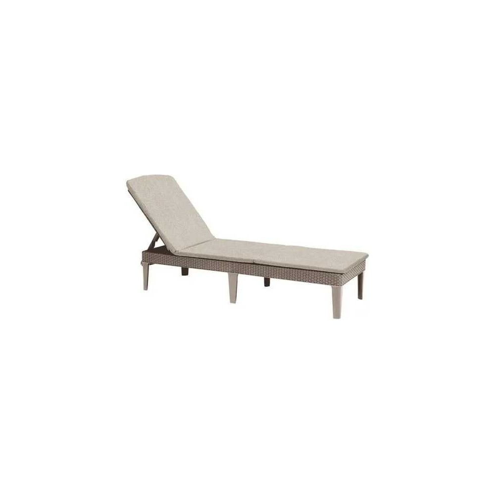 Шезлонг KETER Jaipur Sun lounger (with cushion) капучино 255884