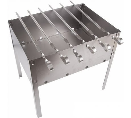 Сборный походный мангал с шампурами СОКОЛ в гофрированной картонной коробке 62-0006