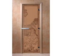 Дверь DoorWood "Банька в лесу" (Бронза матовая) 170x70 DW01734