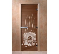 Дверь DoorWood "Банька" (бронза) 170x70 DW01778