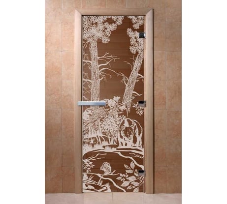 Дверь DoorWood "Мишки" (бронза) 190x70 DW00932