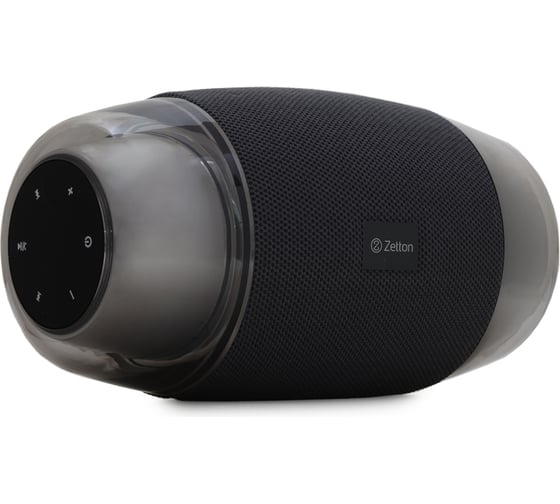 Беспроводная Bluetooth колонка Zetton с LED светомузыкой, 2 х 8Вт, серая ZTCEBTRGBSPG9RU