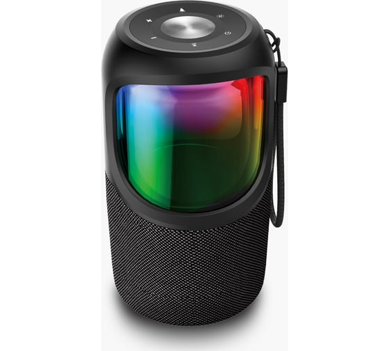 Беспроводная Bluetooth колонка Zetton с LED светомузыкой, 2 х 5Вт, серая ZTCEBTRGBSPG6RU