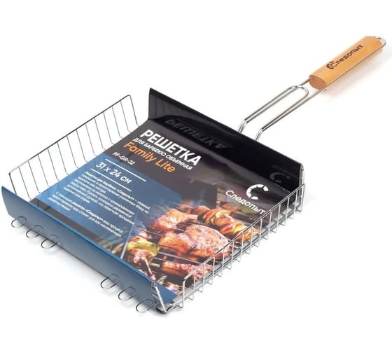 Решетка для барбекю Следопыт объемная Family Lite, 31x24x5 см PF-GR-22