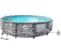 Бассейн круглый с усиленным каркасом Avenli 12270EUV56 размер 427x107см цвет кирпич ретро, полный комплект 107369
