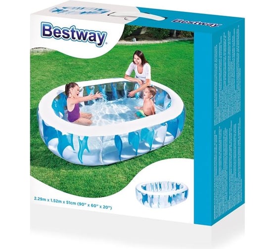 Надувной овальный бассейн Bestway, 229х152х51 см, 542 л 54066 BW 003818