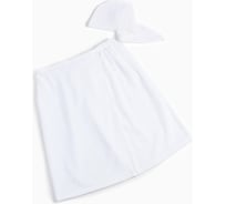 Набор для сауны Этель парео 68x150 см + чалма махра, белый, 360 г/м2, хлопок 100%, с AIRO 1759688