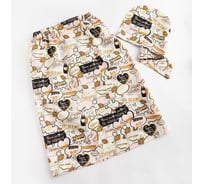 Набор для сауны Этель Девичник парео 80x144 см + чалма, вафля 200г/м2, 100% хлопок 5928221