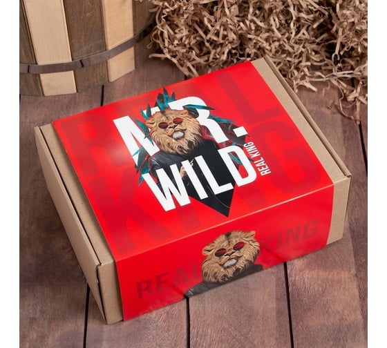 Подарочный набор Этель Wild man полотенце и аксессуары (5 предметов) 9332210