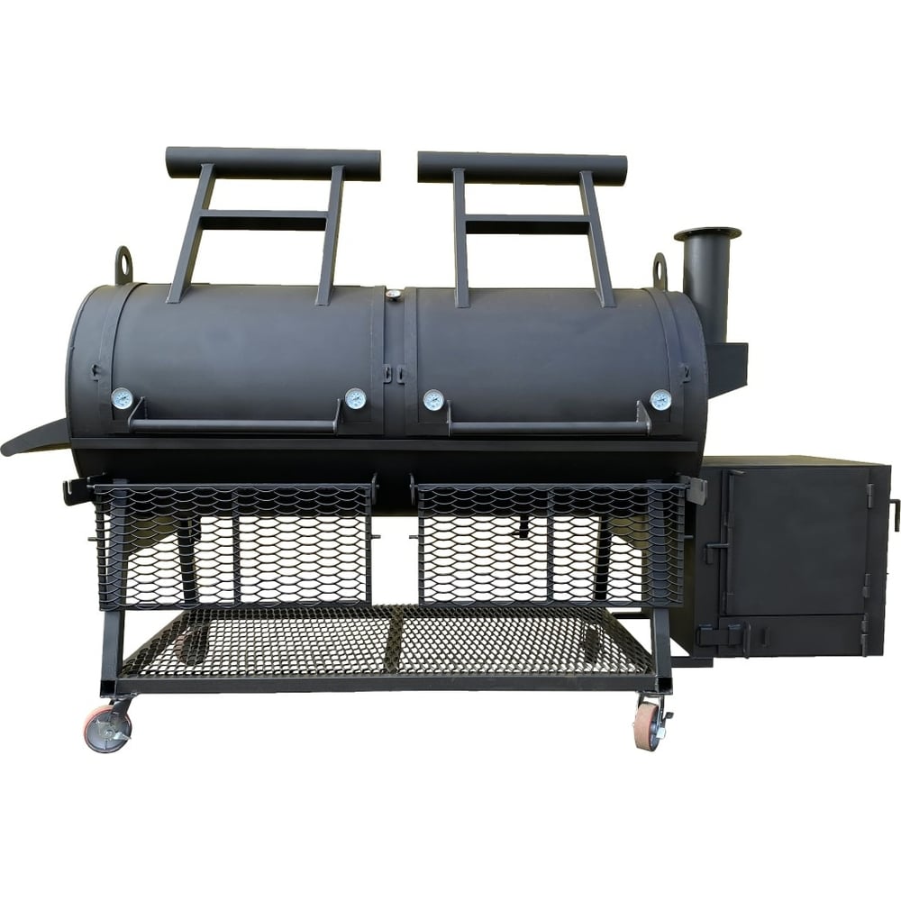 Американский двухсекционный смокер-коптильня smoker, толщина 9 мм Резка ...