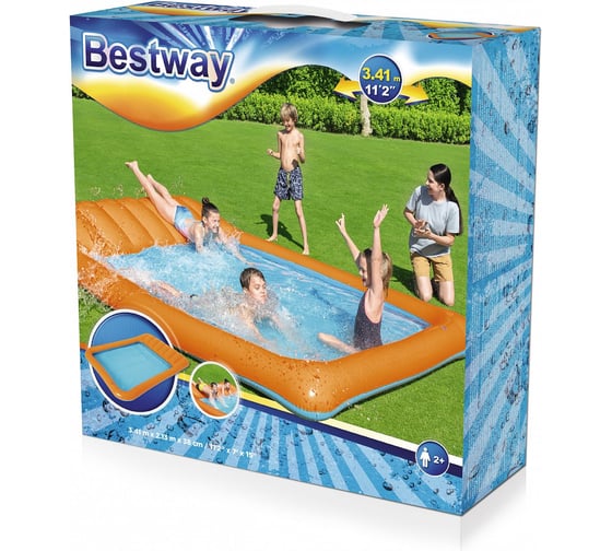Бассейн с горкой Bestway, 341x213x38см 53080 BW 006169