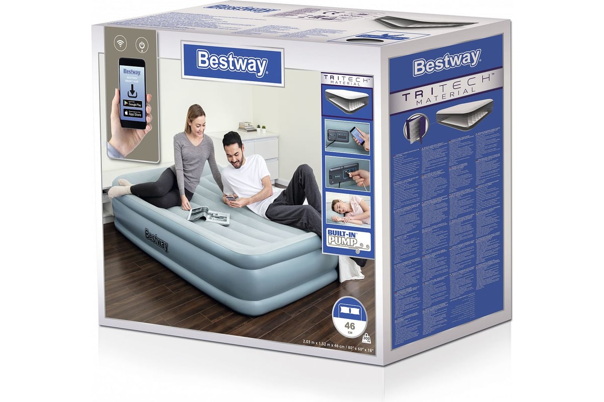 Кровать bestway tritech 203х152х46