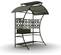 Беседка с мангалом дизайнерская Резка Металла 256
