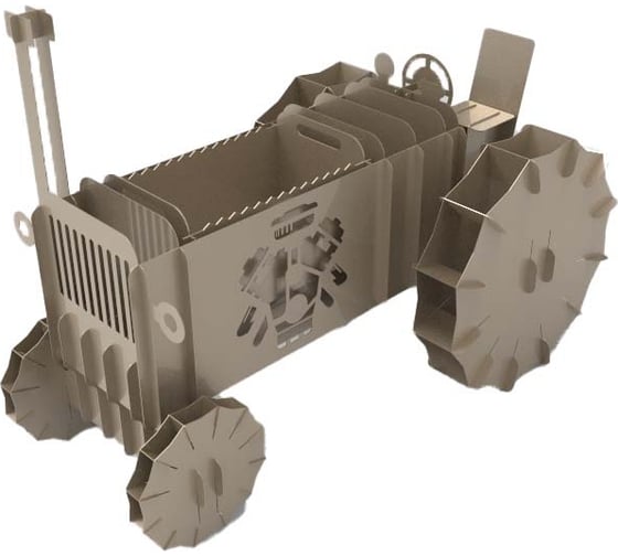 Мангал Трактор объемный Резка Металла 3D 159