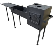 Мангал универсальный с печкой Резка Металла колосники 8мм 117