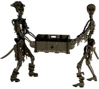 Мангал (скелеты держат мангал) Резка Металла 195