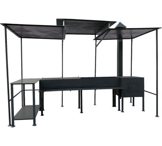 Мангал универсальный с печкой Резка Металла колосники 8мм 238 1