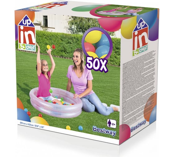 Детский надувной бассейн с мячами Bestway Play Pool, 91x20 см 51141 BW 030468
