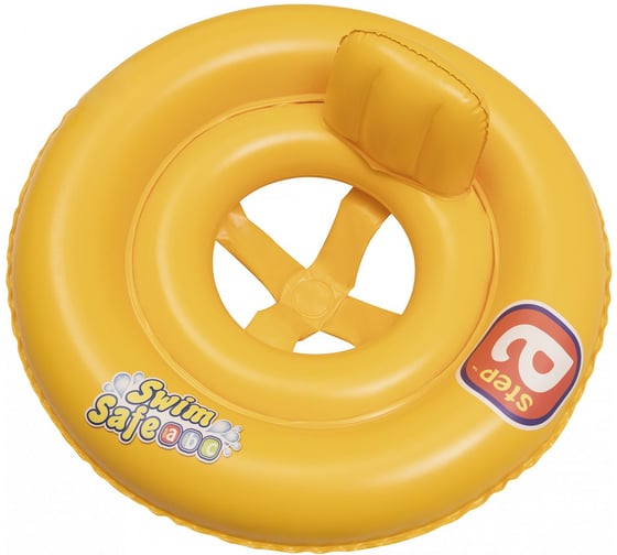 Двухкамерный круг для плавания с сиденьем и спинкой Bestway Swim Safe ступень А, 69 см 32027 BW  004800