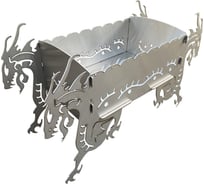 Мангал Резка Металла Дракон из нержавейки 3 мм 2108