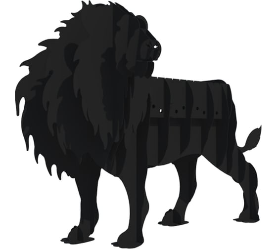 Мангал Резка Металла Лев с пышной гривой 176 1