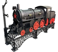 Мангал Резка Металла Паровоз красный 300