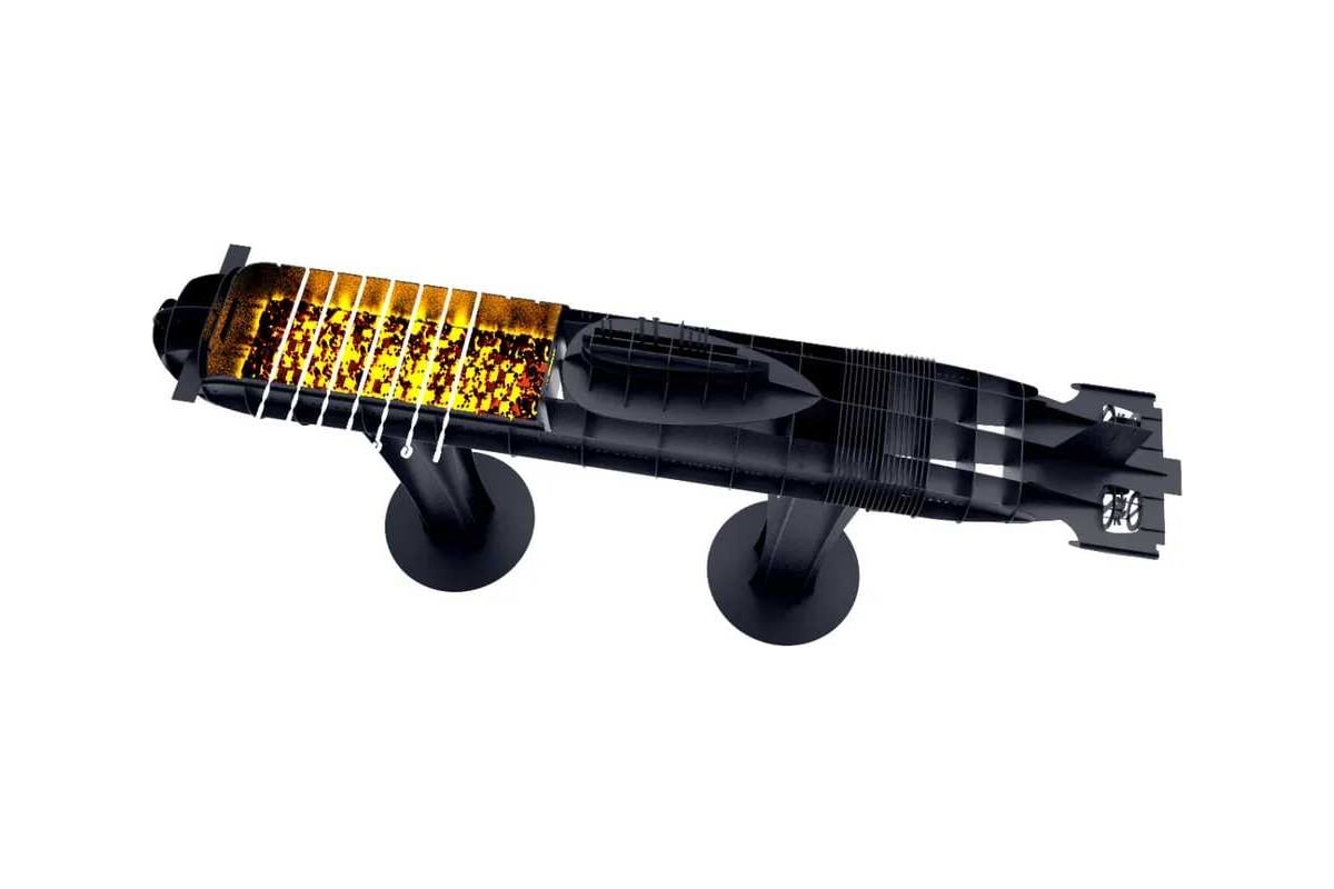 Мангал Резка Металла подводная лодка, Акула, 2 метра 301 для мяса и ...