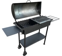Мангал Резка Металла с крышкой BBQ и полочкой, сварной, толщина 4 мм 121-3