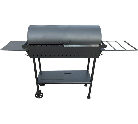 Мангал Резка Металла с крышкой BBQ и полочкой, сварной, толщина 4 мм 121-3
