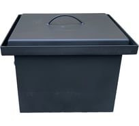 Коптильня с гидрозатвором 2х ур. с поддон. для жира мал. Резка Металла 509