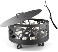 Костровая чаша Flamet "Закат в горах" диаметр 60 см ЧЗ-60-3