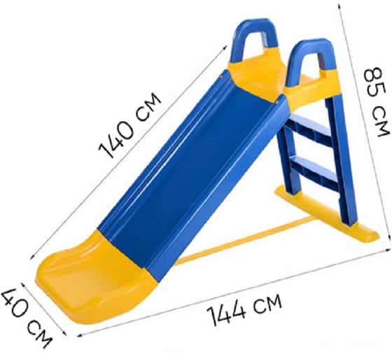Горка для катания детей Doloni желто-синий 0140/03, KG014400/03