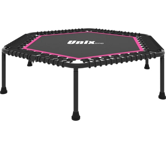 Батут UNIXline UNIX Line FITNESS Pink lite, 130 см, + BP TR130FITWHP 1