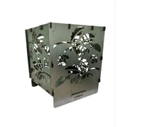 Костровая чаша НАЮ квадратная Дуб 48,5x48,5x55 см, сталь 3 мм КЧС-Дуб