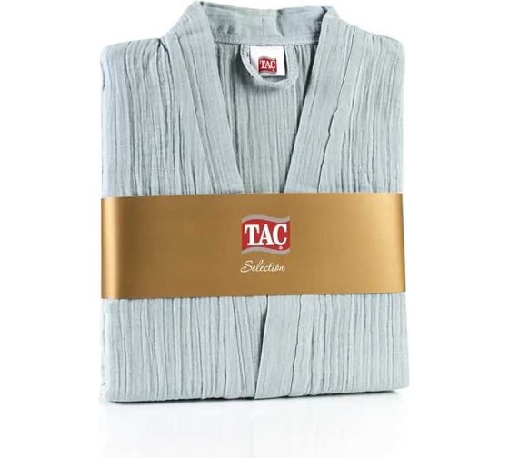 Муслиновый халат TAC 135 г/м2, размер S, GREY, серый 1450-67243
