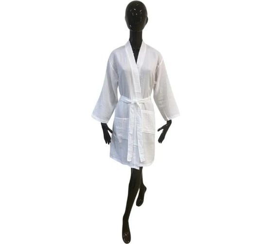 Муслиновый халат TAC 135 г/м2, размер M, WHITE, белый 1450-67252 1