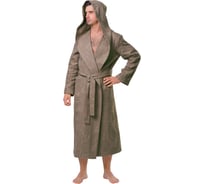 Мужской халат Вотекс Дубки Капюшон, размер 52-54, капучино 971 ДКапМ 971/03