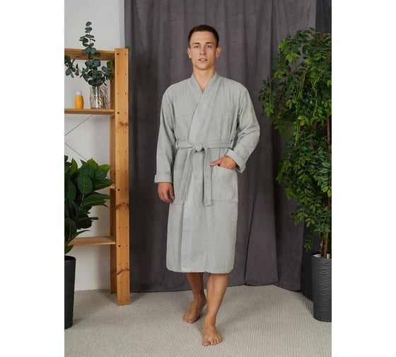Махровый халат TAC размер XXL, серый, 320 г/м2 531-327 1