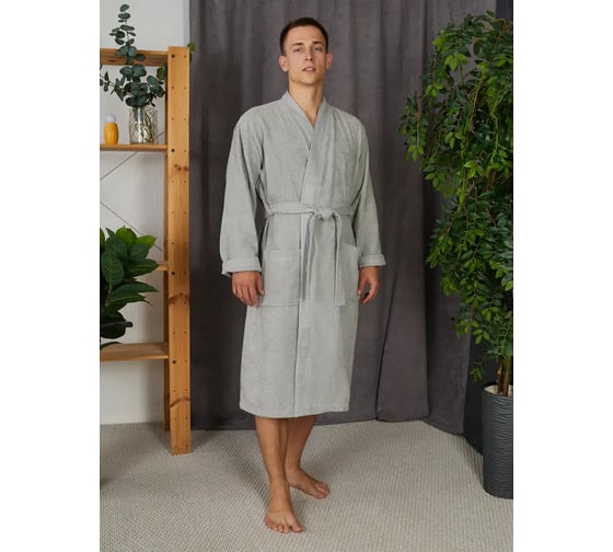 Махровый халат TAC размер XXL, серый, 320 г/м2 531-327