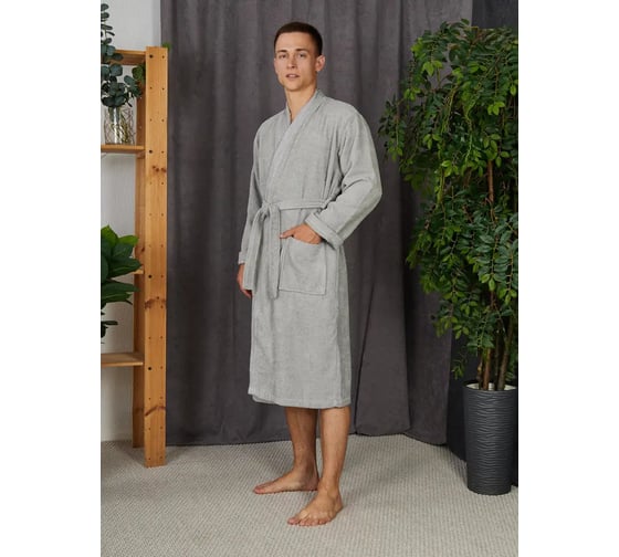 Махровый халат TAC размер XXL, серый, 320 г/м2 531-327