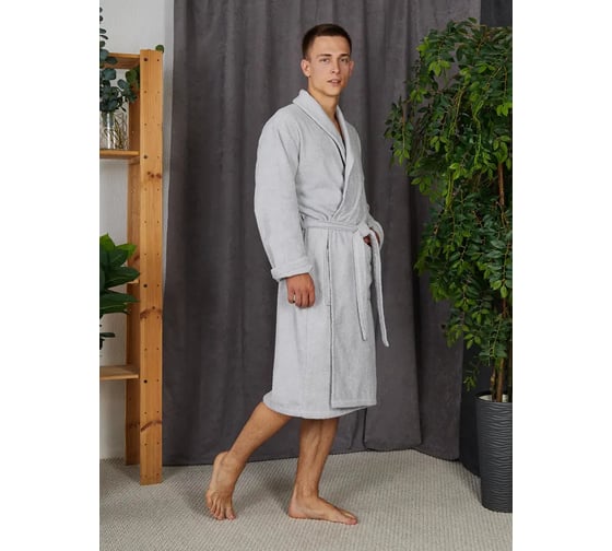 Махровый халат TAC размер XXL, серый, 320 г/м2 531-331
