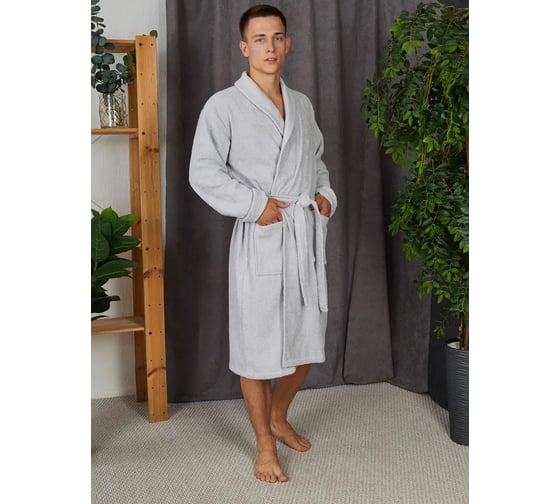 Махровый халат TAC размер XXL, серый, 320 г/м2 531-331