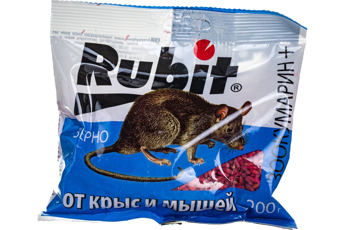 Защита от грызунов Rubit зоокумарин+ зерно, 200 г 24983