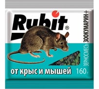 Зерновая смесь от грызунов Rubit зоокумарин+ 160 г 24985 16262249