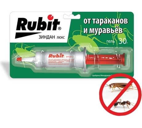 Гель от тараканов и муравьев Rubit Зиндан люкс 30 г 42642