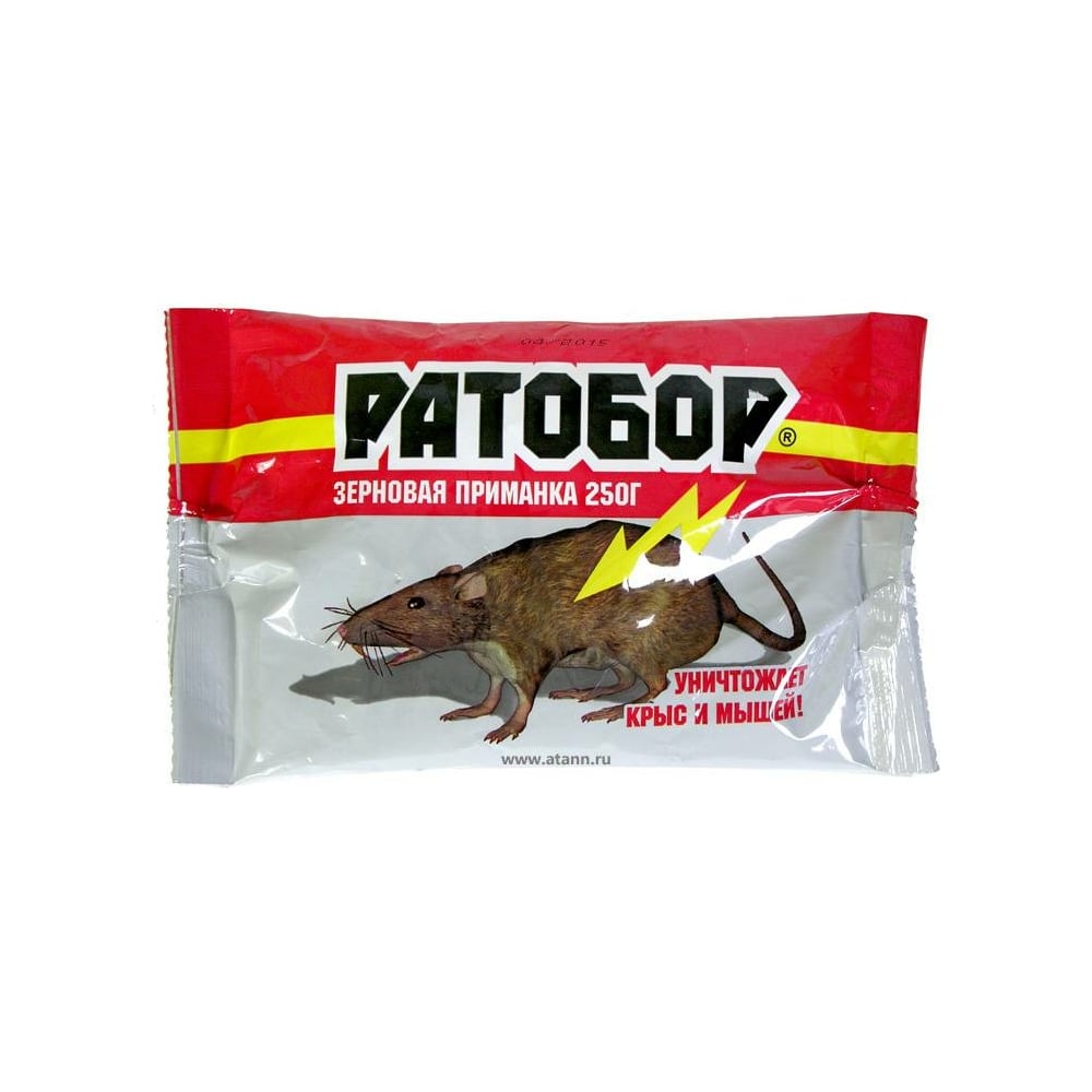 Зерновая приманка от мышей и крыс Ратобор 250 г 4607043201096 ...